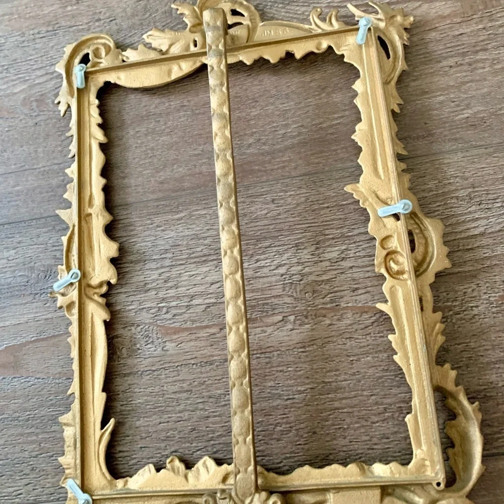 Vintage Iron Art Free Stand Pictured Frame